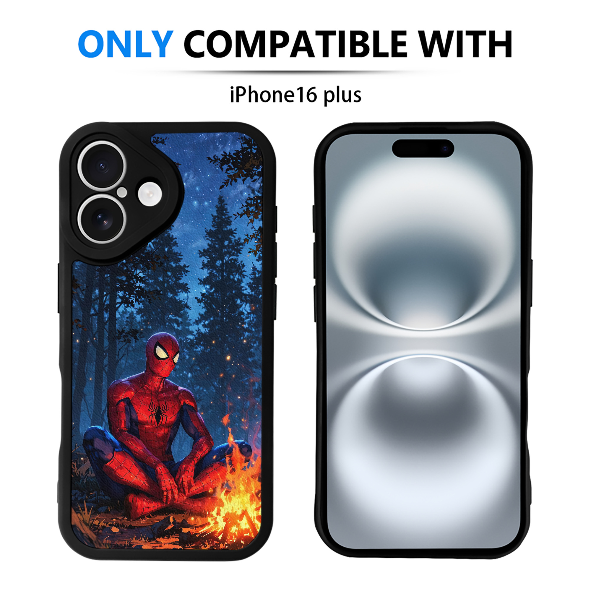 Spider Man スパイダーマン 【iPhone 16シリーズ対応】シリコンスマホケース（レザー調） 材質：シリコン